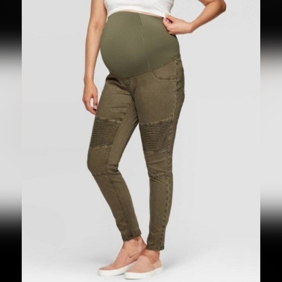 Isabel Maternity by Ingrid & Isabel Pants - Isabel Maternity sz 10 Straight Recto Olive Jean Leggings Jeggings